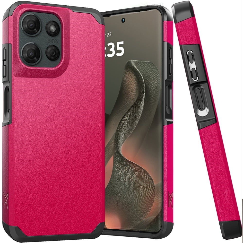 For Motorola Edge 2025 (Original Series) Tough Strong Shockproof Hybrid in Slide-Out Package - Hot P