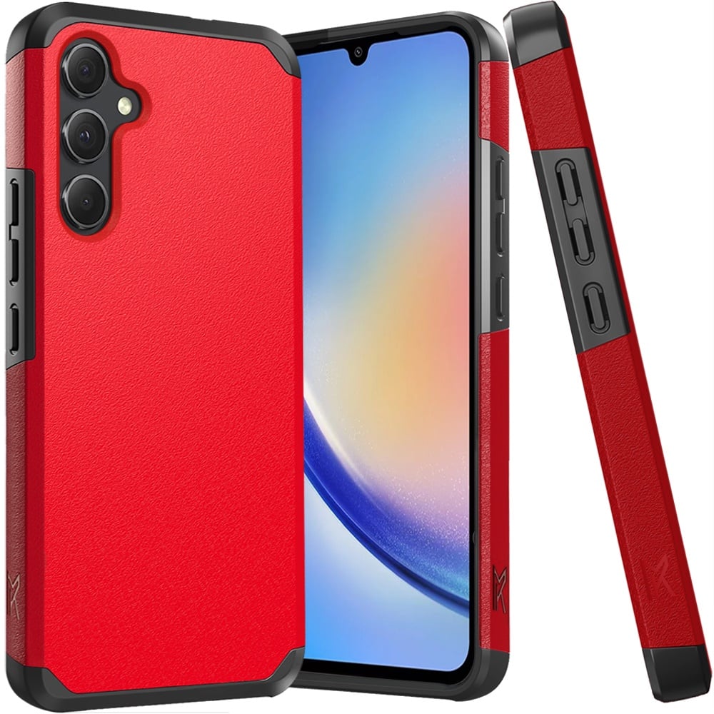 For Samsung A15 5G Tough Strong Hybrid (Magnet Mount Friendly) Case Cover - Red