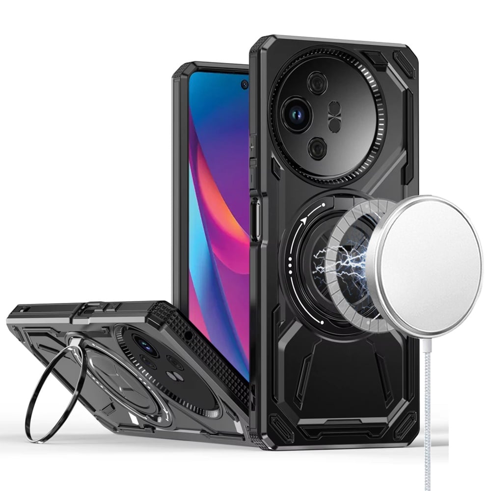 For TCL 50 XL 5G Loop Hybrid with [Magnetic Ring Circle] 360 degrees Rotational Kickstand Case Cover