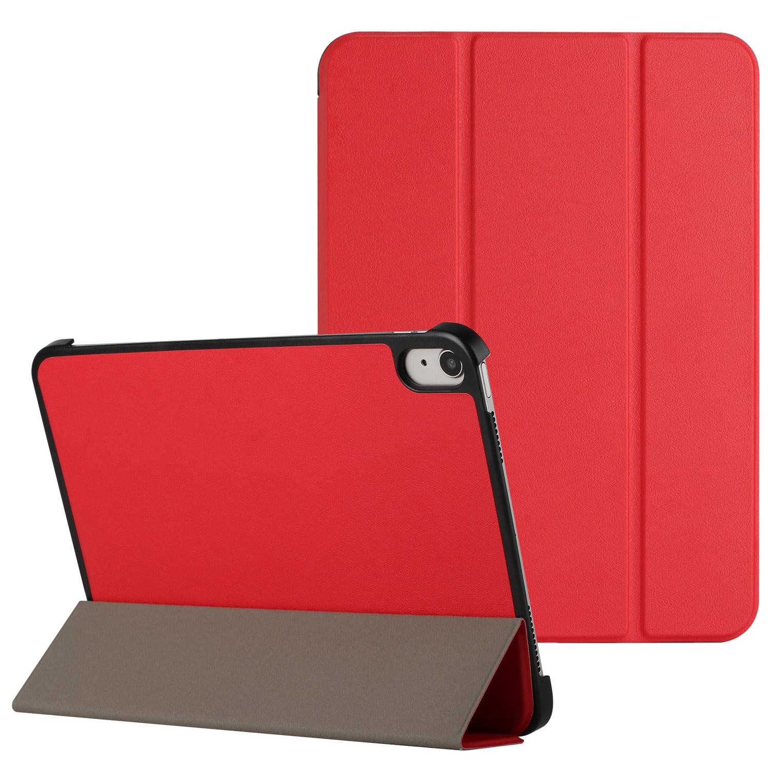 For Samsung a9 Plus / A11 Plus 11" Trifold Magnetic Closure PU Leather Case Cover - Red