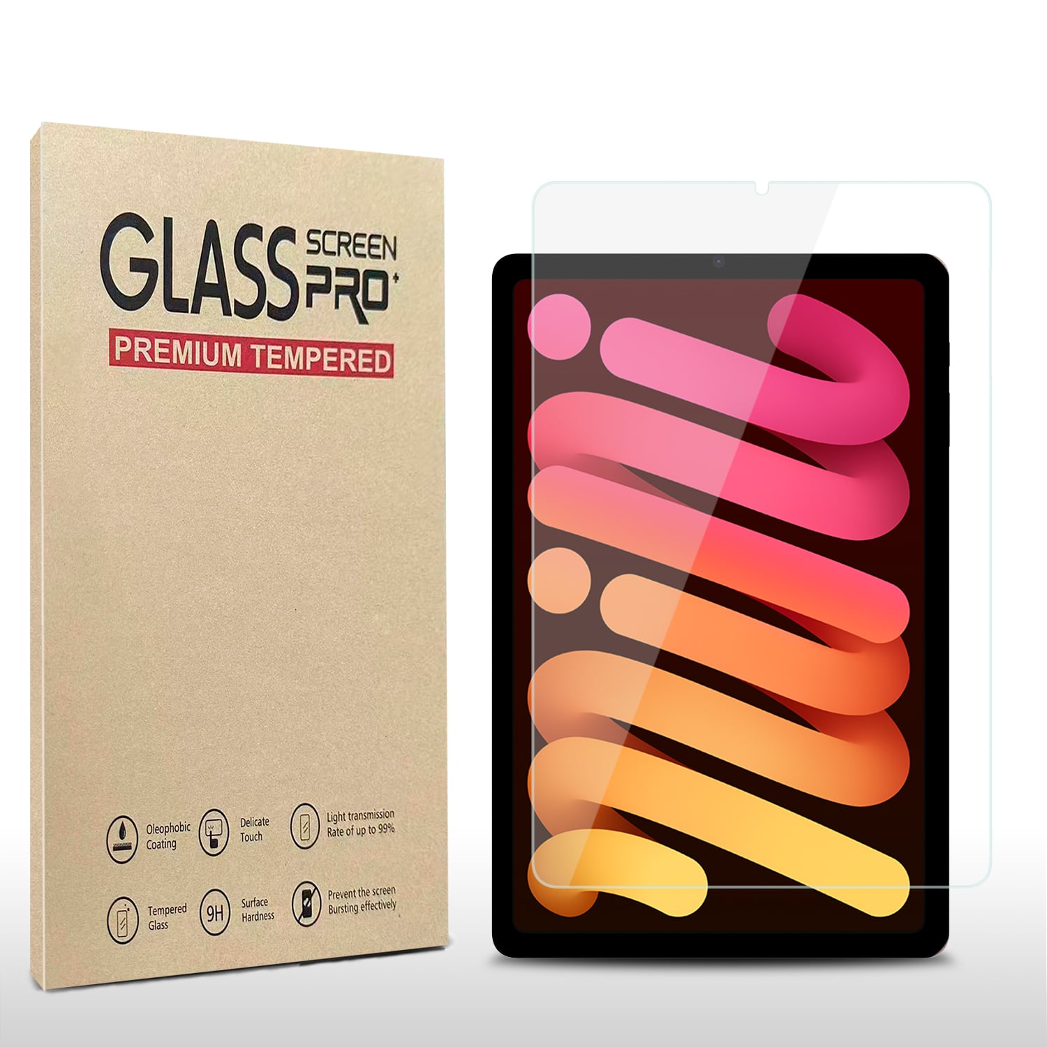 For Apple iPad Mini 6th Gen 8.3 inch (2021) Tablet HQ AB Glue Tempered Glass .33mm Thick