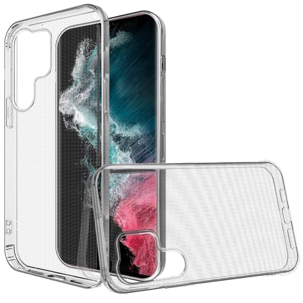 For Samsung S23 Plus Simple Basic Minimalistic Transparent Clear Thick TPU Case Cover - Clear