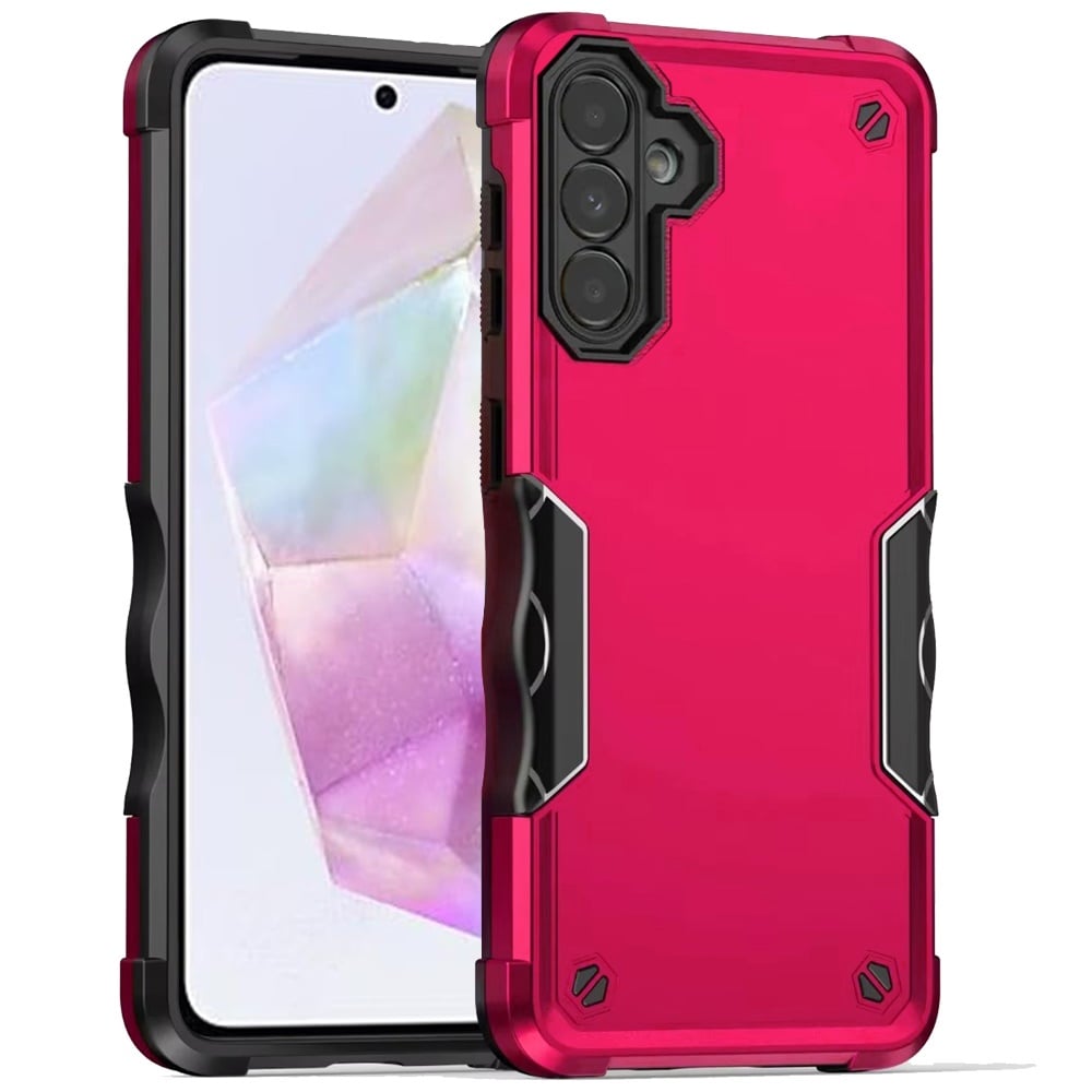 For Samsung A35 5g Exquisite Tough Shockproof Hybrid Case Cover - Hot Pink