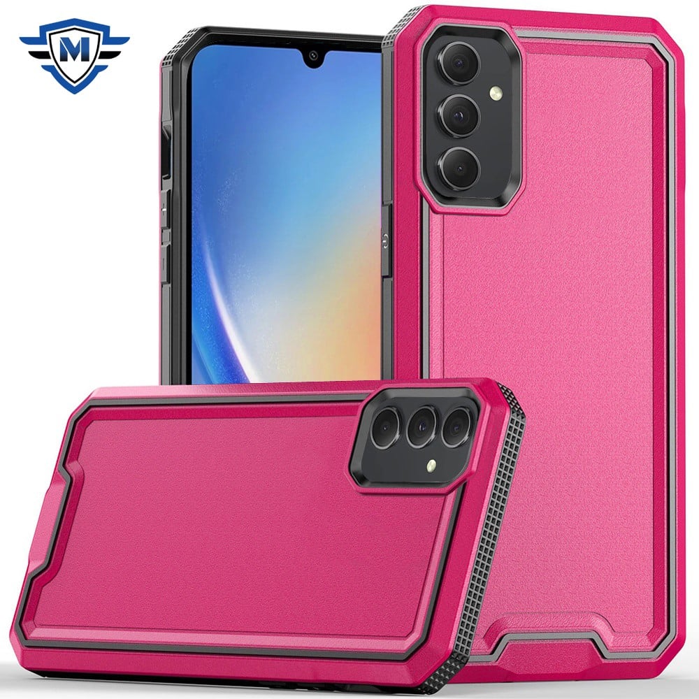 For Samsung A35 5g METKASE Rank Tough Strong Modern Fused Hybrid in Slide-Out Package - Hot Pink