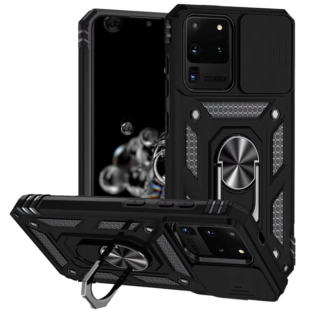 For Samsung Galaxy s20 Ultra s11 Plus s11+ 6.9inch Well Protective Magentic Ring Stand Camera Protec