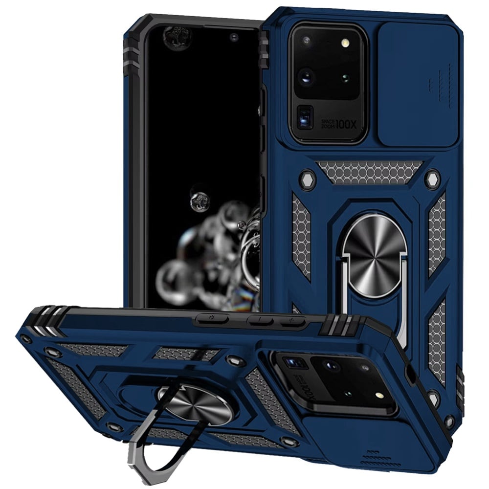 For Samsung Galaxy s20 Ultra s11 Plus s11+ 6.9inch Well Protective Magentic Ring Stand Camera Protec