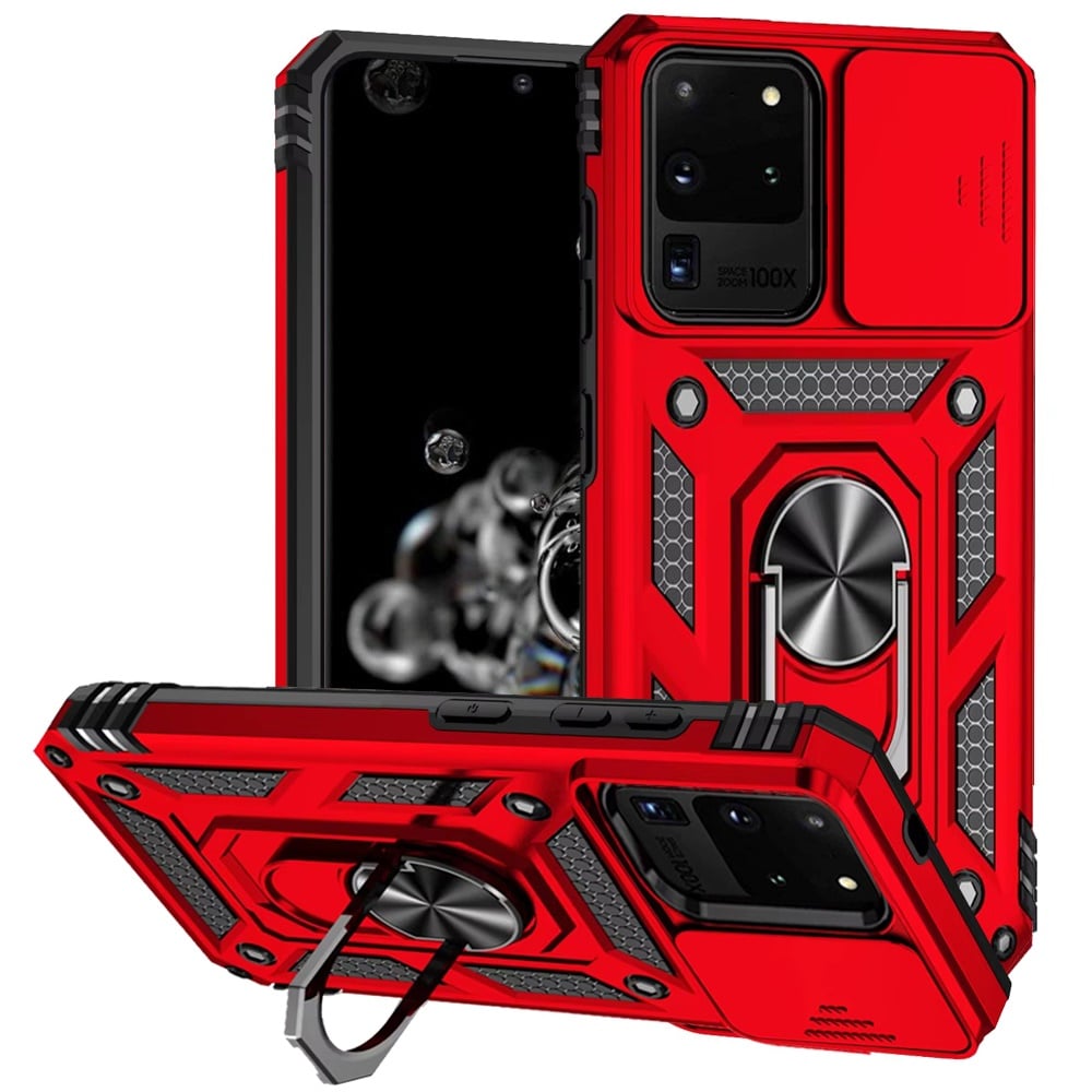 For Samsung Galaxy s20 Ultra s11 Plus s11+ 6.9inch Well Protective Magentic Ring Stand Camera Protec