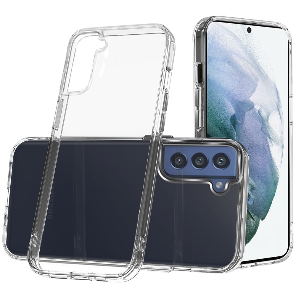 For Samsung Galaxy S21/S30 6.3inch PURE CRYSTAL Transparent Thick 2.0mm ShockProof Chromed Buttons C