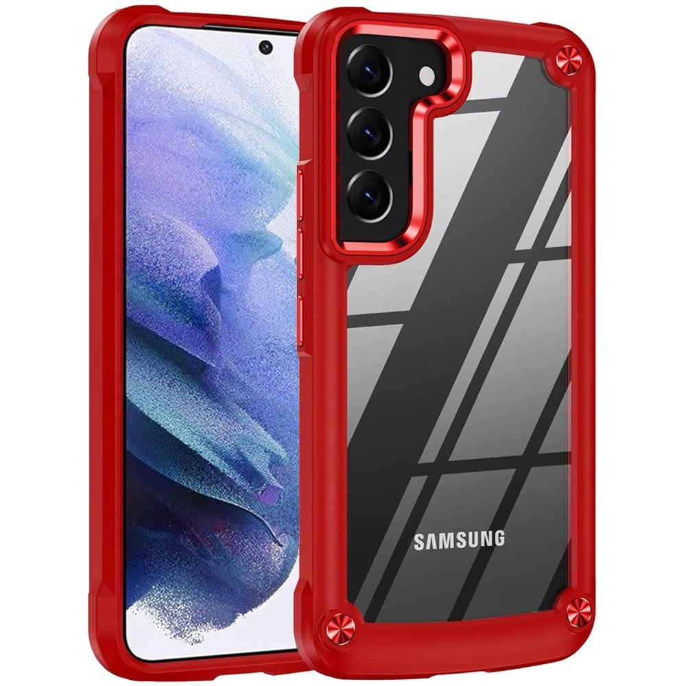 For Samsung Galaxy S21/S30 6.3inch Ultimate CaseX Transparent Hybrid Case with Metal Buttons And Cam