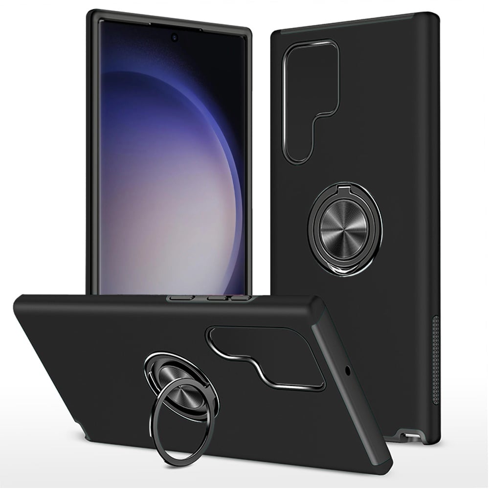For Samsung Galaxy S21 Plus/S30 Plus 6.8inch CHIEF Oil Painted Magnetic Ring Stand Hybrid Case Cover