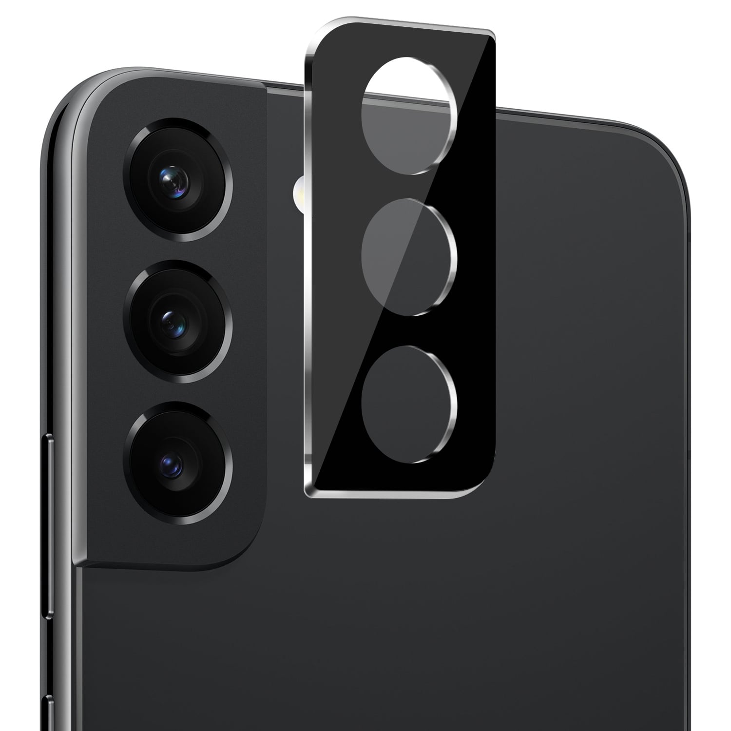 Samsung Galaxy S22 Camera Lens Colored Edge Tempered(2.5D) - Black