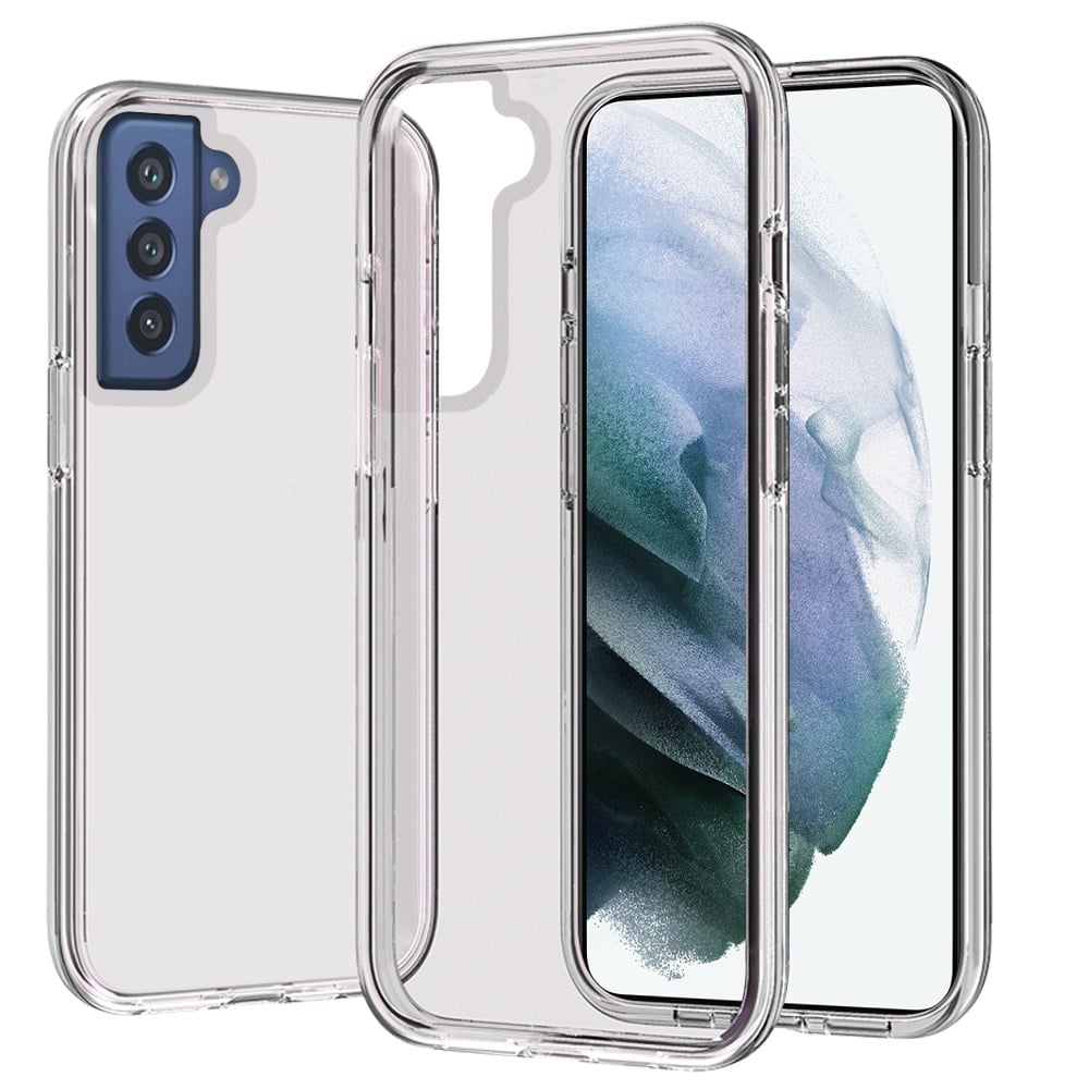 For Samsung Galaxy S22 Ultra Sturdy Ultra Thick 3mm Transparent Hybrid Case Cover - Clear