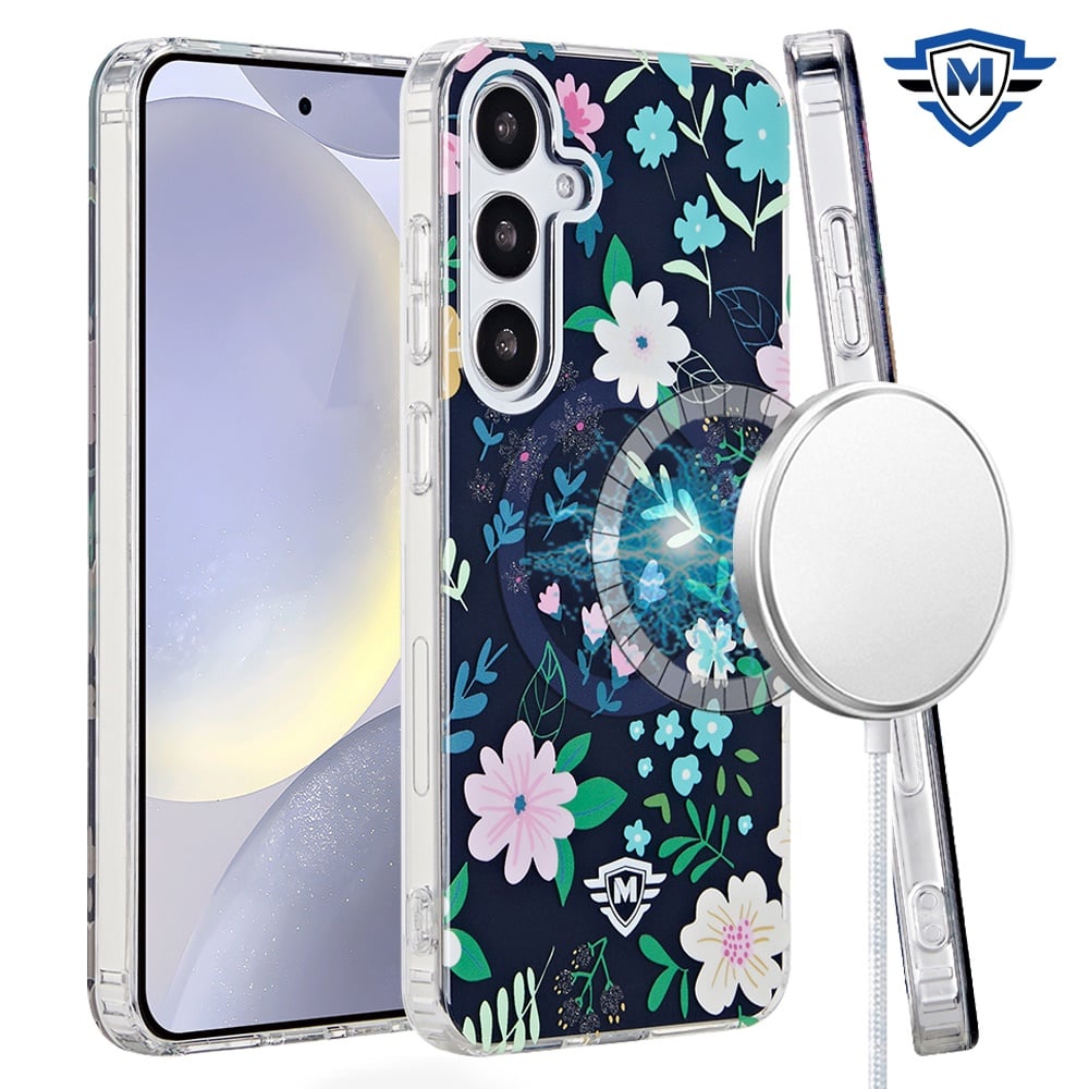 For Samsung Galaxy s24 METKASE Double Protection IMD Design Pattern [Magnetic Circle] Premium Case -