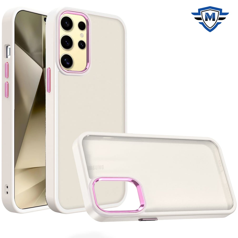 For Samsung Galaxy s24 METKASE Polished Oil Thick Acrylic Metal Button Hybrid Case Cover in Premium