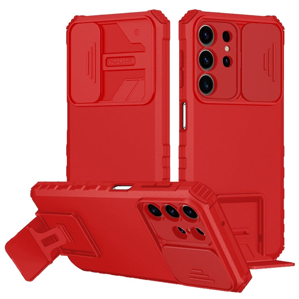 For Samsung Galaxy s24 Fusion Transparent Clear Hybrid Case Cover - Red