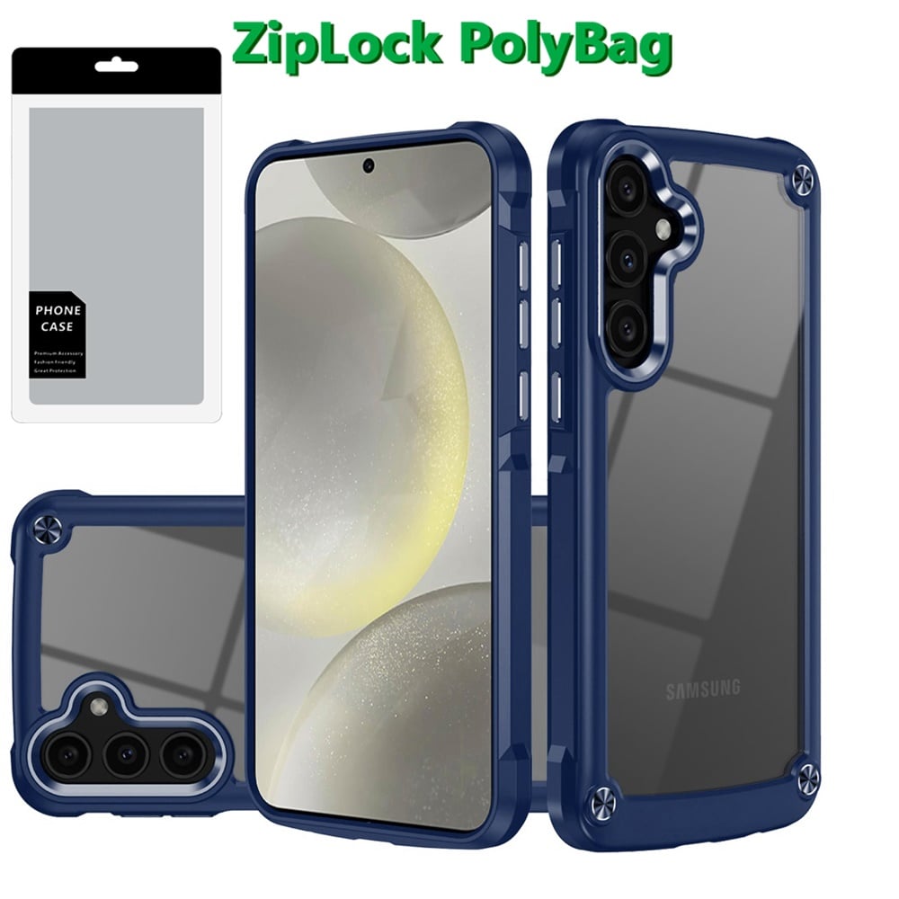 [PolyBag] For Samsung s25 Plus/s24 Plus Ultimate CaseX Transparent Hybrid Case with Metal Buttons An