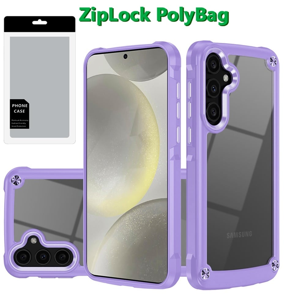 [PolyBag] For Samsung s25 Plus/s24 Plus Ultimate CaseX Transparent Hybrid Case with Metal Buttons An