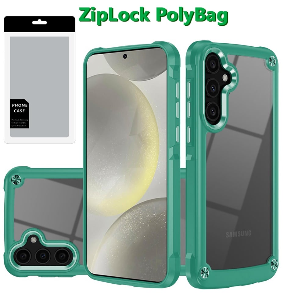 [PolyBag] For Samsung s25 Plus/s24 Plus Ultimate CaseX Transparent Hybrid Case with Metal Buttons An