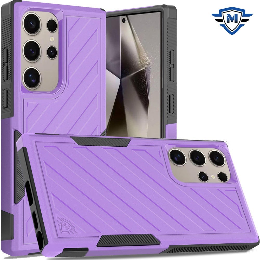 For Samsung s25 Ultra METKASE Noble lined shockproof dual layer hybrid in Slide-Out Package - Dark P