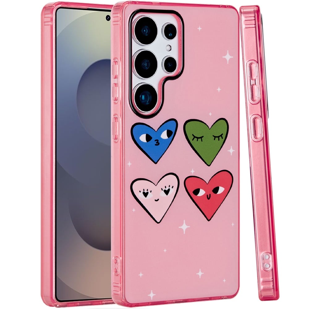 For Samsung s25 Ultra Double Layer Design IMD TPU Case - Cute Hearts