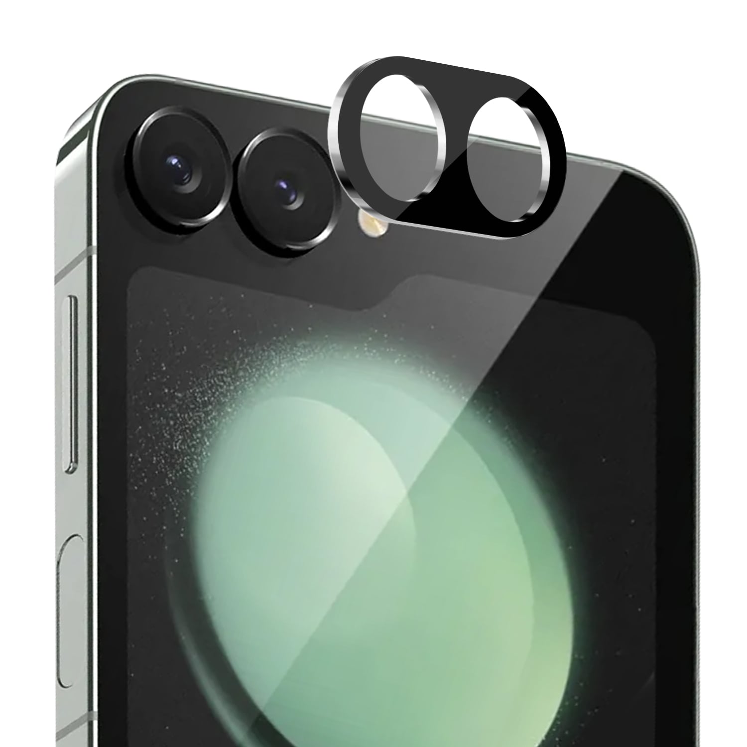 For Samsung Z Flip 6 Camera Lens Colored Edge Tempered(2.5D) - Black