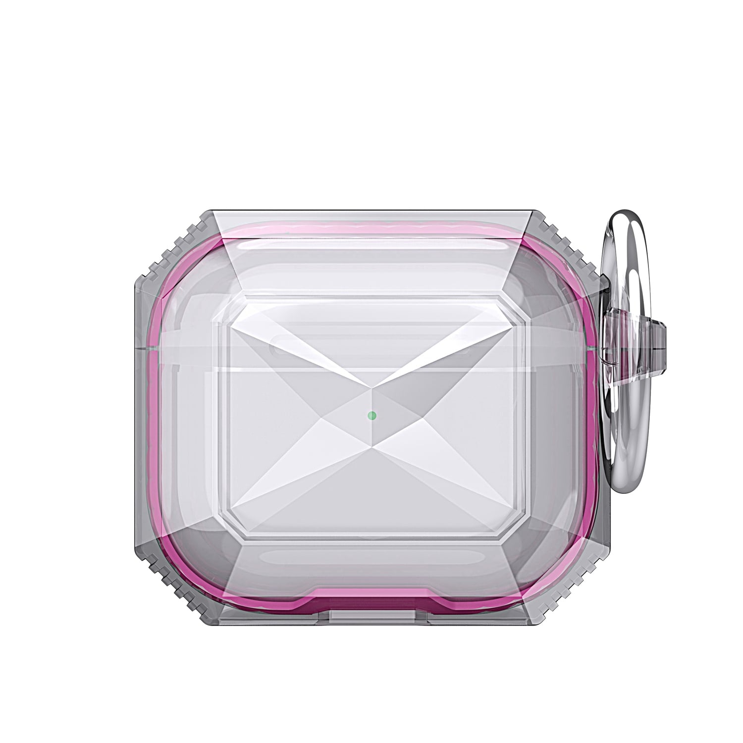 For Earbud Cases Pro2 (2022 2nd Version) 3mm Thick Transparent TPU with Colored Edge Case Cover - Hot Pin