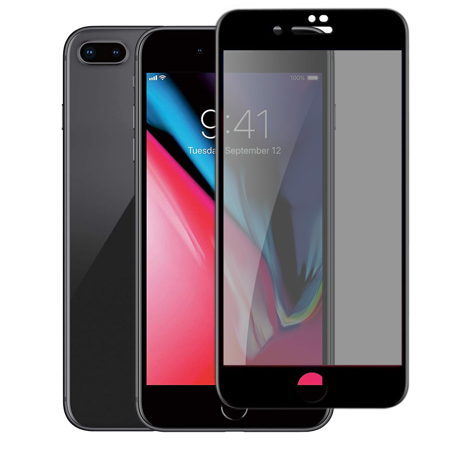 For iPhone 8 Plus/7 Plus Privacy Tempered