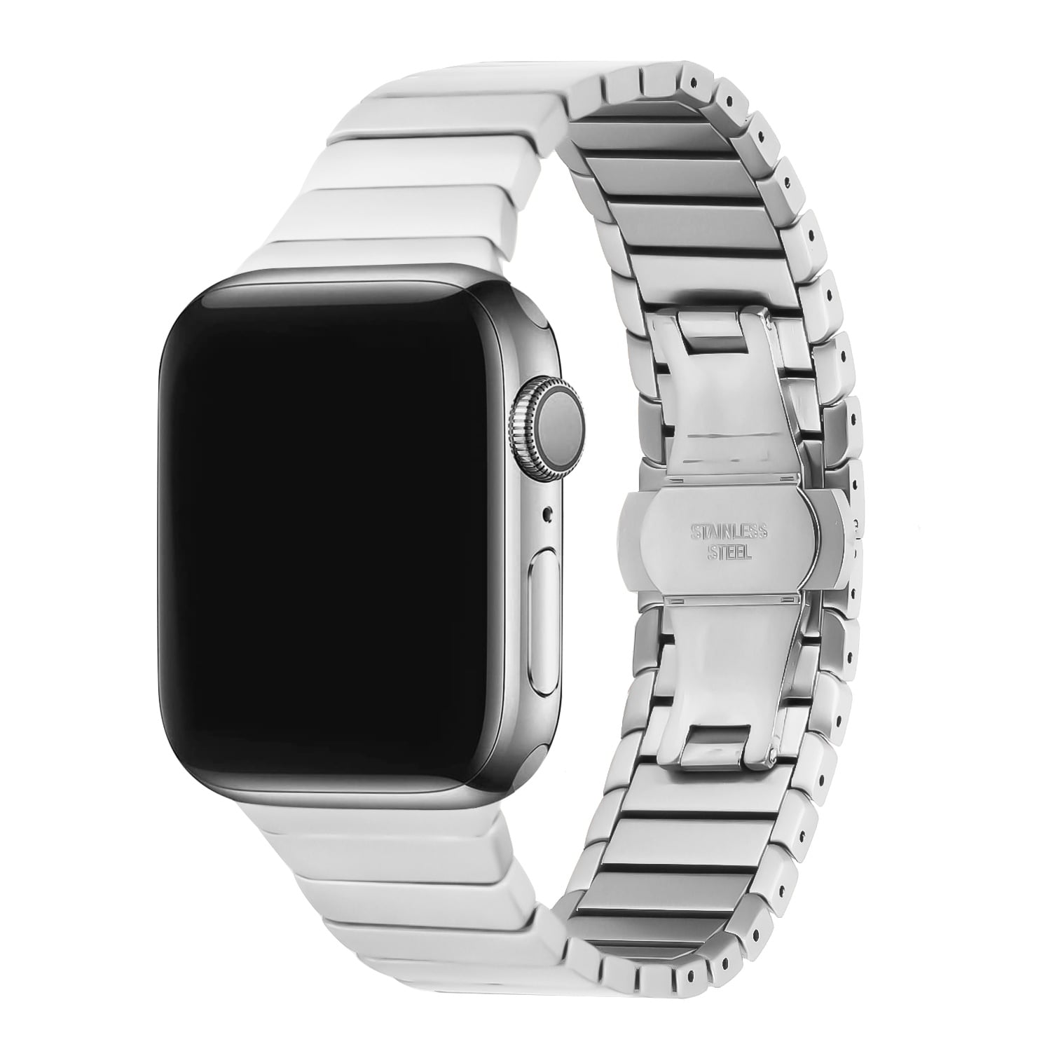 For Apple Watch Size 38/40/41mm Stainless Steal Watch Band - Silver