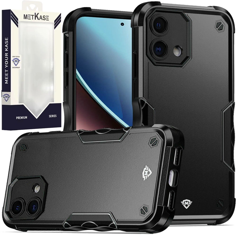 For MOTO G STYLUS 5G (2023) METKASE Exquisite Tough Shockproof Hybrid in Slide-Out Package - Black/B