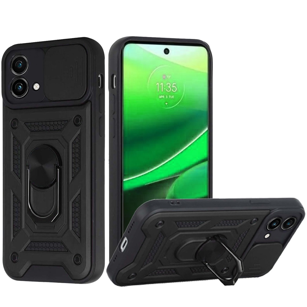 For Motorola G Stylus 5G (MultiCarrier 6.6" 16MP Camera) 2023 ELITE Camera Push Magnetic Ring Stand