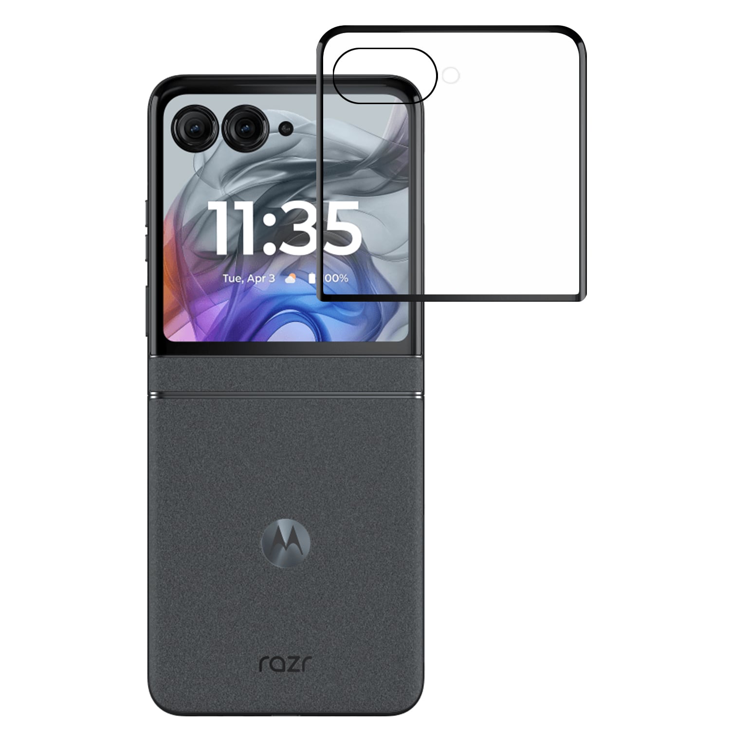 For Motorola Razr+ Plus 2024 Premium Screen Tempered Designed to allow full functionality with cover