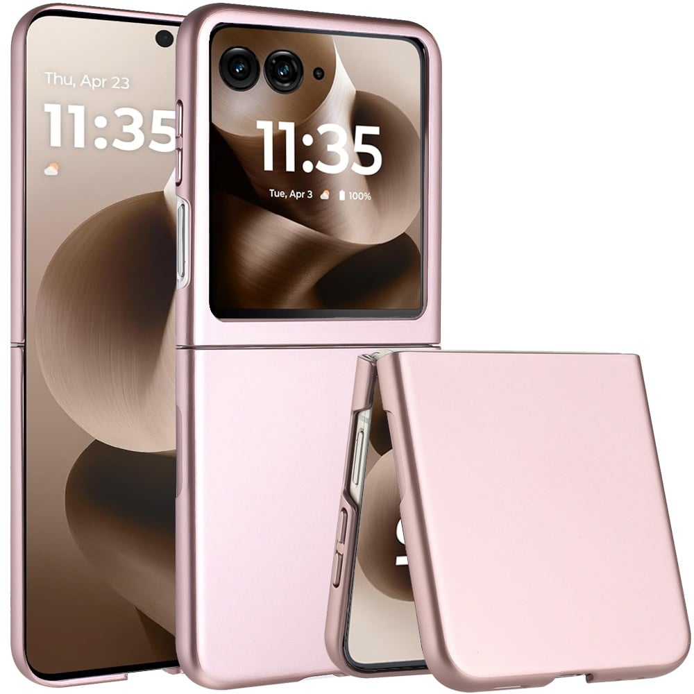 For Motorola Razr Ultra 2025 Flip Snap On Premium Matte Finish Case Cover - Rose Gold