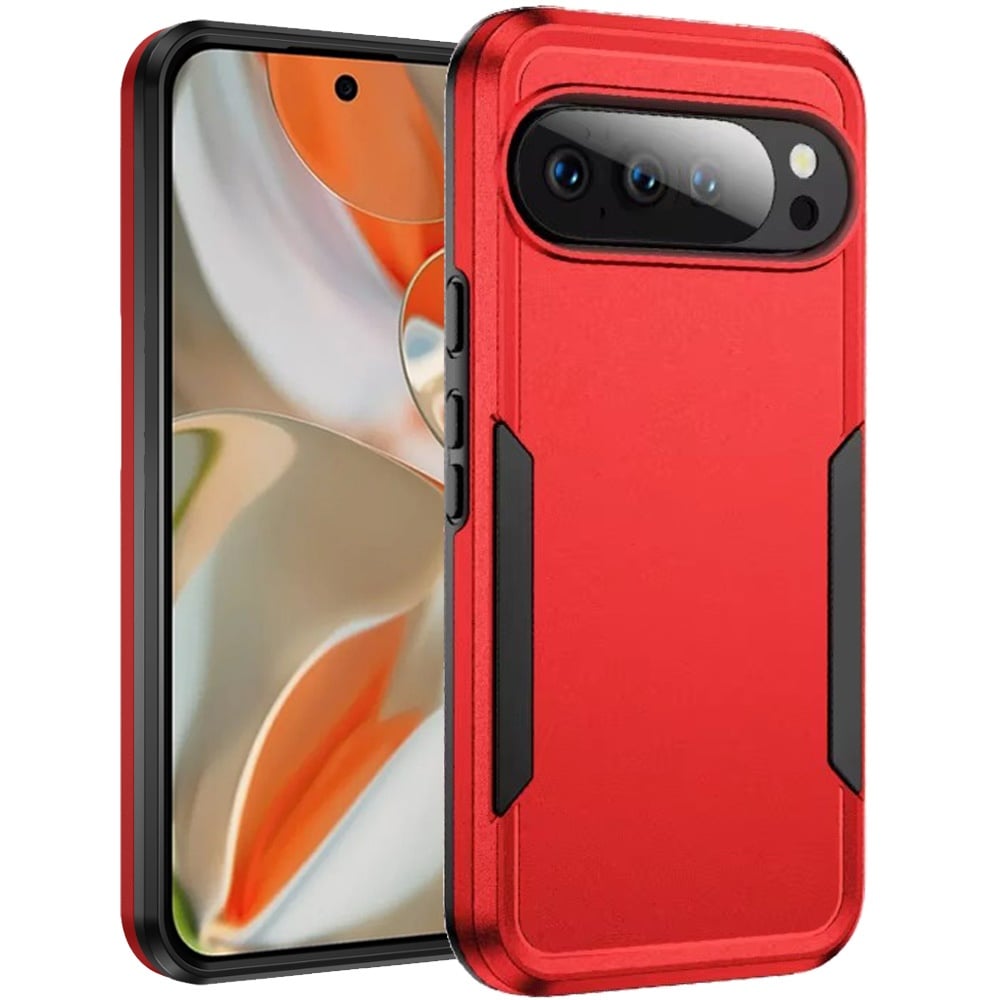 For Pixel 10 Pro XL Tough Hybrid Case - Red