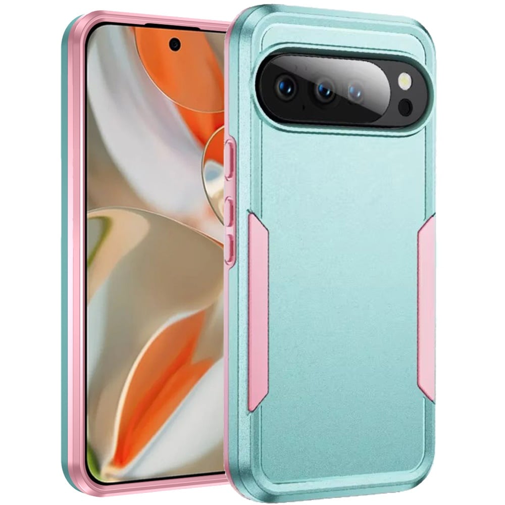 For Pixel 10 Pro XL Tough Hybrid Case - Teal/Pink