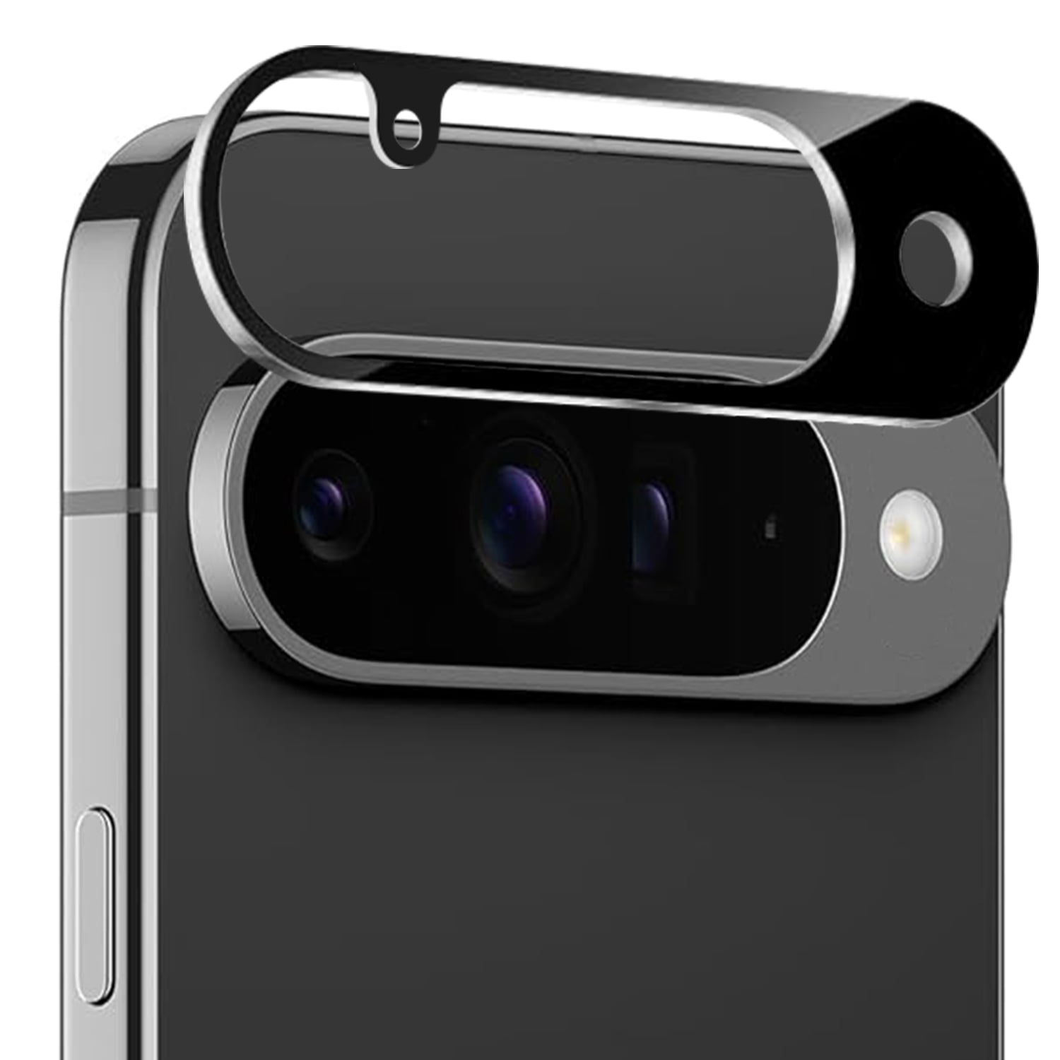 For Google Pixel 10/10 Pro Camera Lens Colored Edge Tempered(2.5D) - Black
