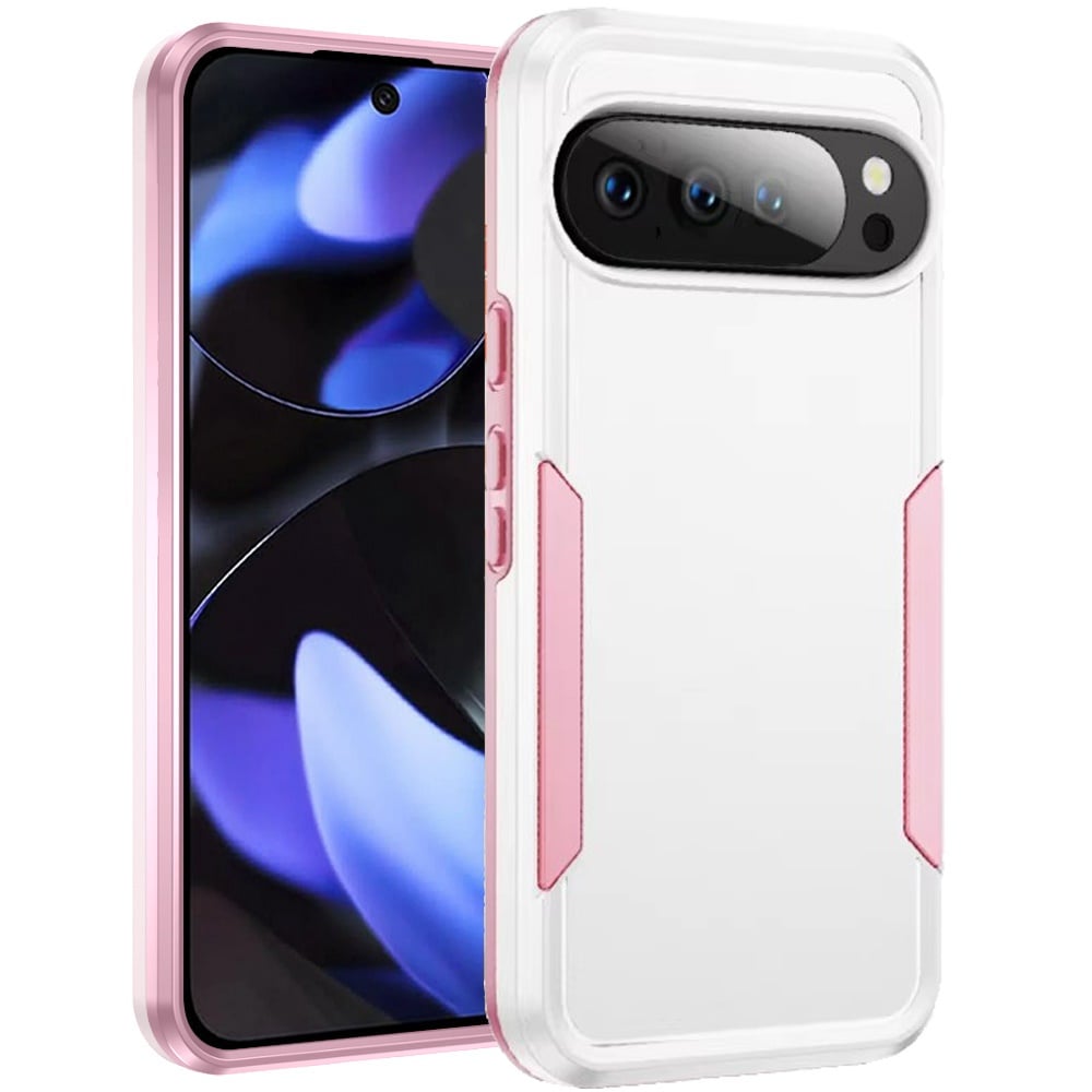 For Google Pixel 10/10 Pro Tough Hybrid Case - White
