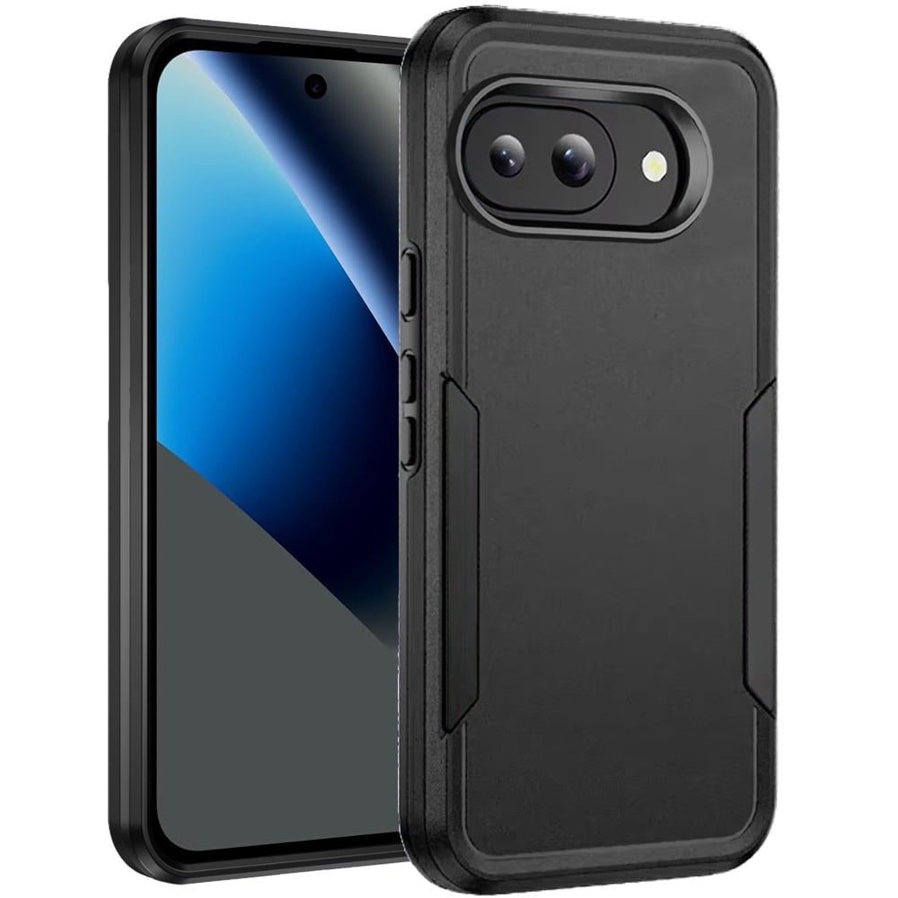 For Google Pixel 10a Tough Hybrid Case - Black
