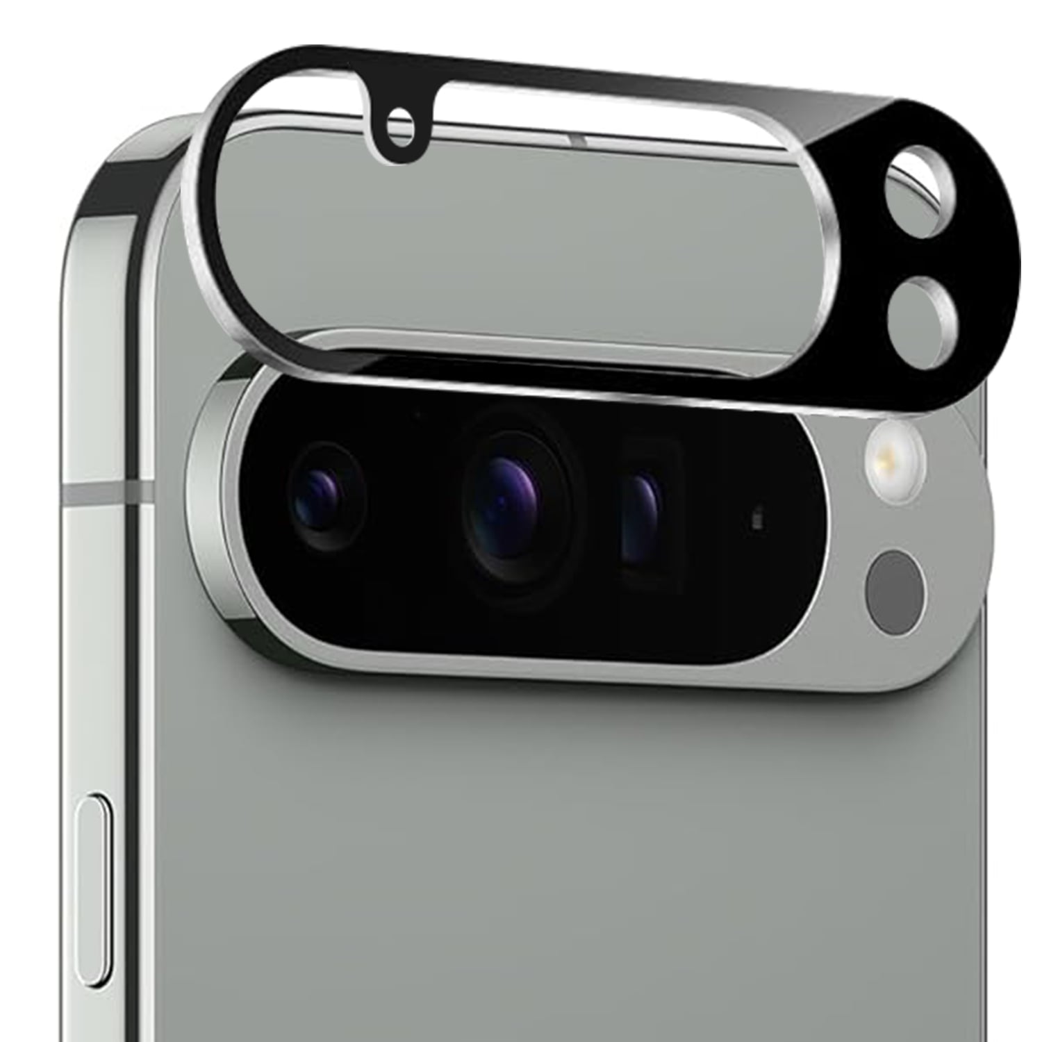 For Google Pixel 9 Pro 6.8inch Camera Lens Colored Edge Tempered(2.5D) - Black