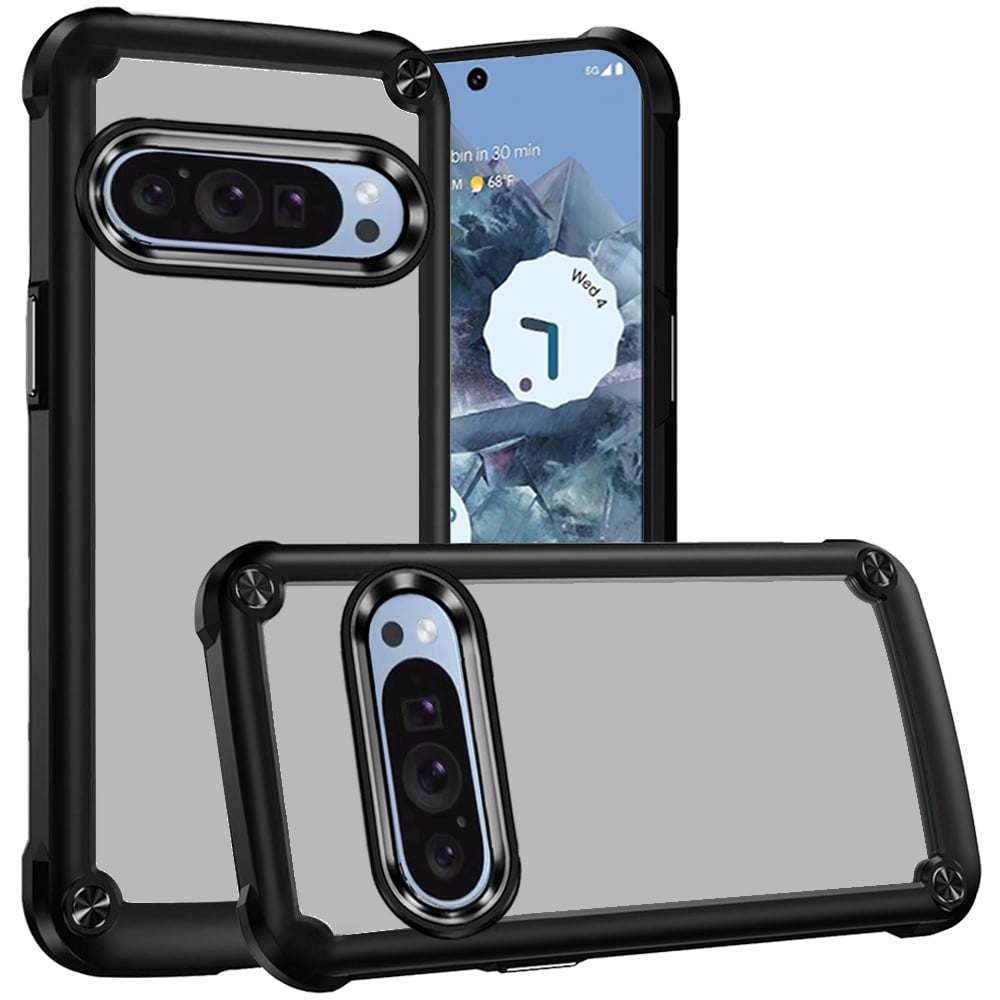 For Google Pixel 9 Pro 6.8inch Ultimate CaseX Transparent Hybrid Case with Metal Buttons And Camera