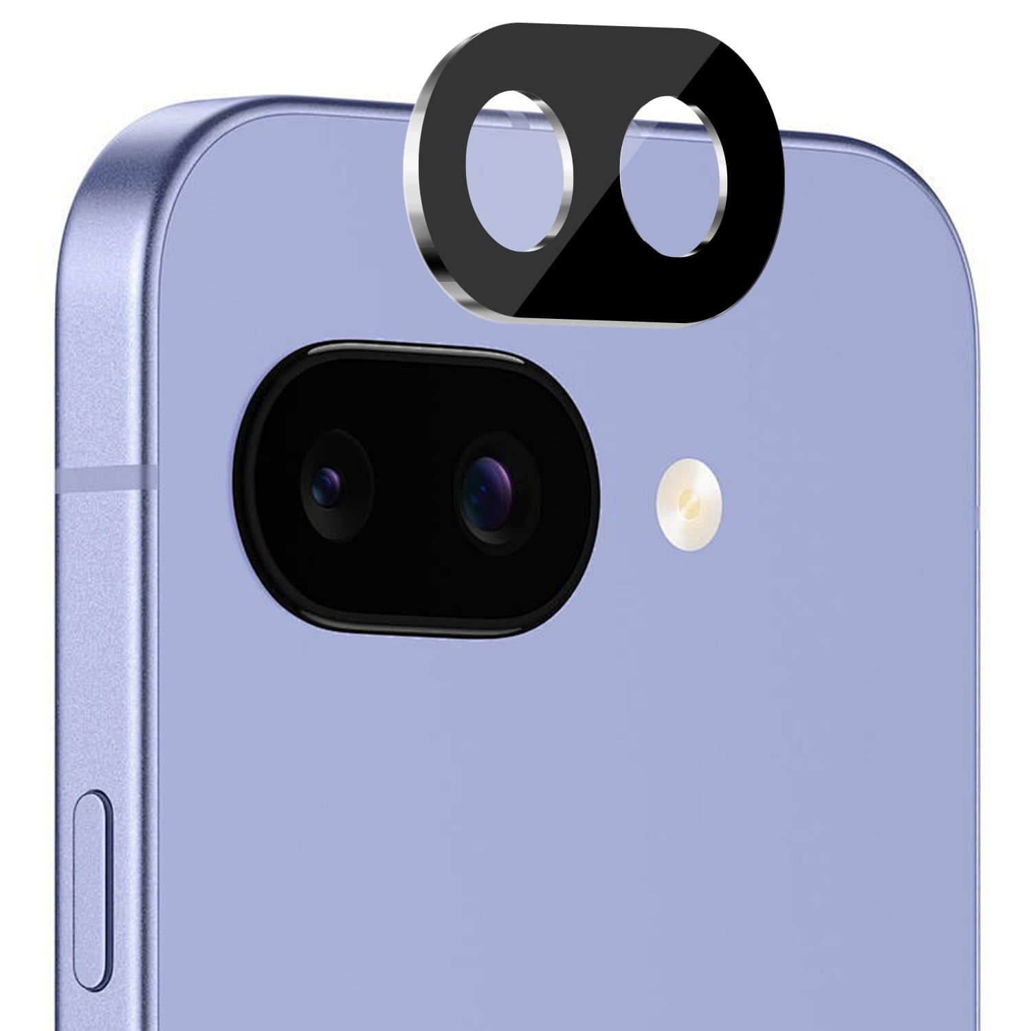 For Google Pixel 9A Camera Lens Colored Edge Tempered(2.5D) - Black