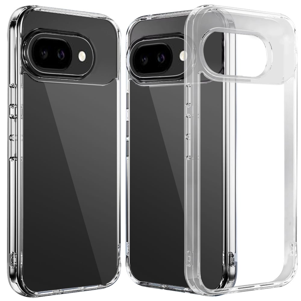 For Google Pixel 9A PURE CRYSTAL Transparent Thick 2.0mm ShockProof Chromed Buttons Case Cover - Cle