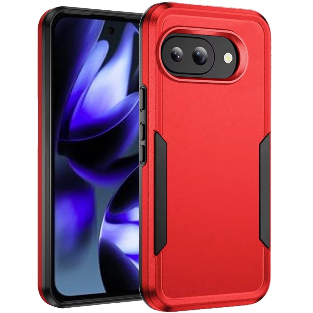 For Google Pixel 9A Tough Hybrid Case - Red