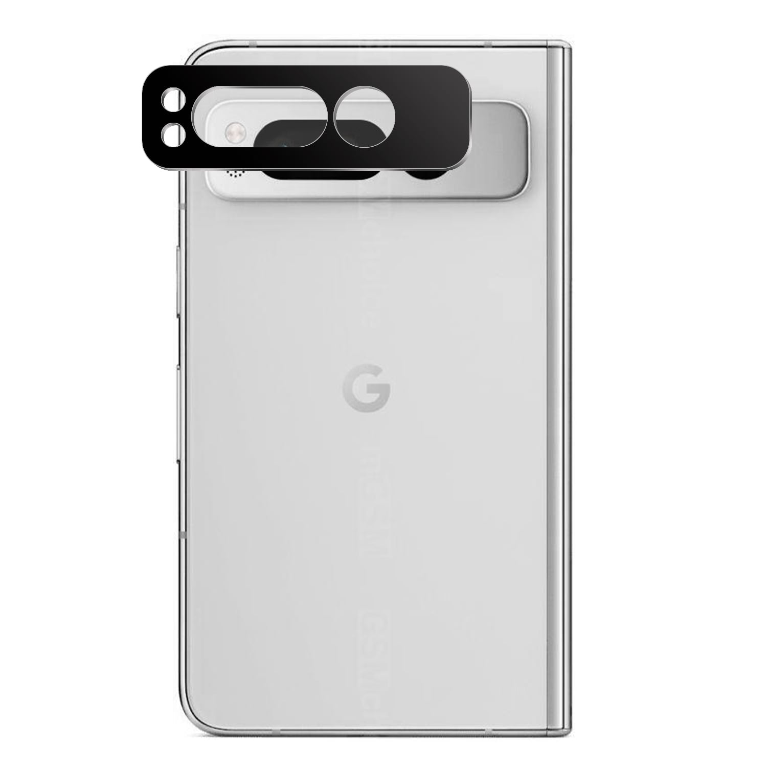 For Google Pixel Fold Camera Lens Colored Edge Tempered(2.5D) - Black