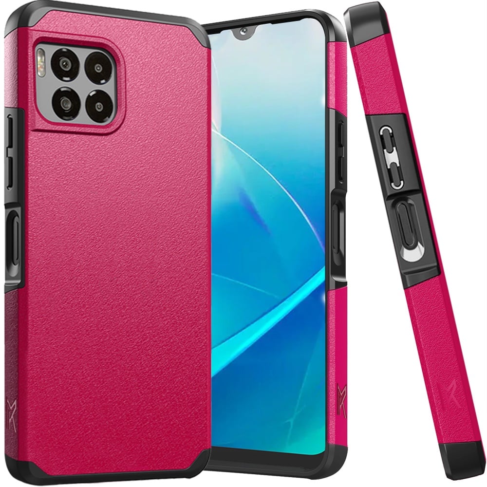 For REVVL 7 Pro 5G Tough Strong Hybrid (Magnet Mount Friendly) Case Cover - Hot Pink