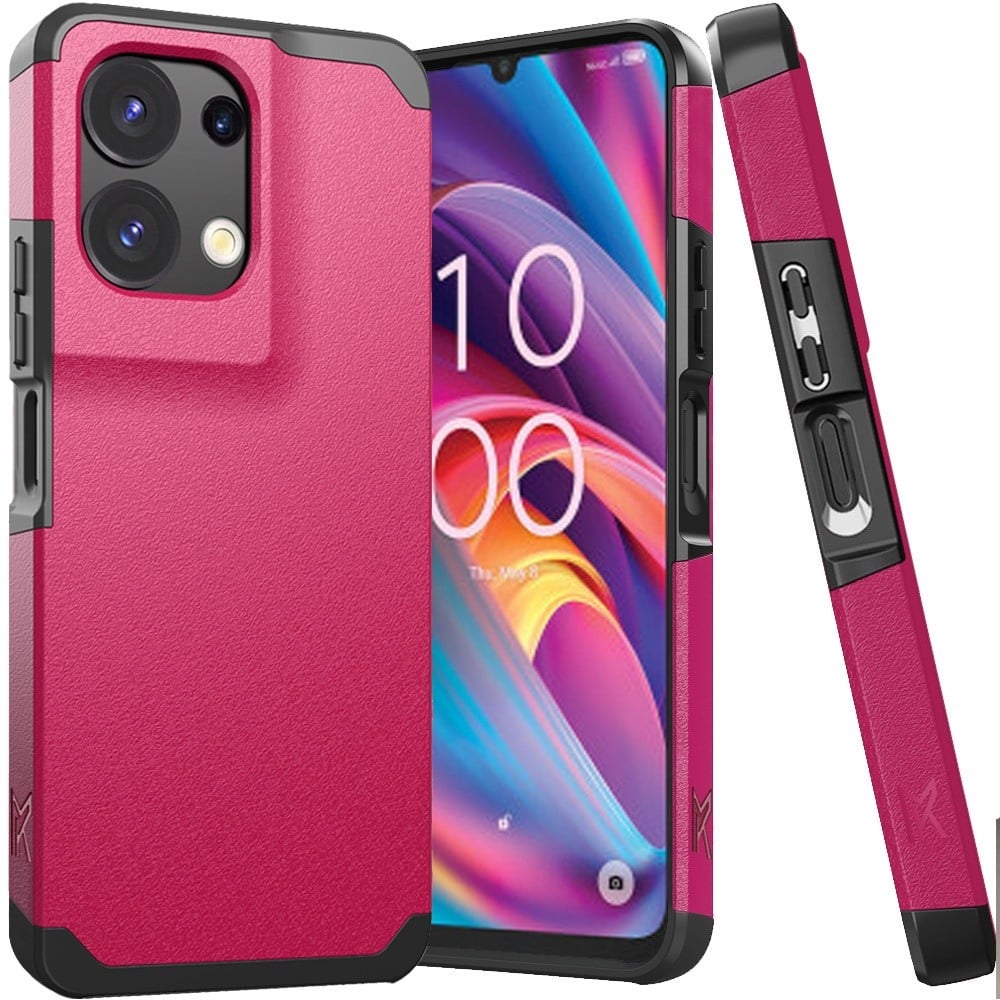 For TCL K32 / K33 5G Tough Strong Hybrid (Magnet Mount Friendly) Case Cover - Hot Pink