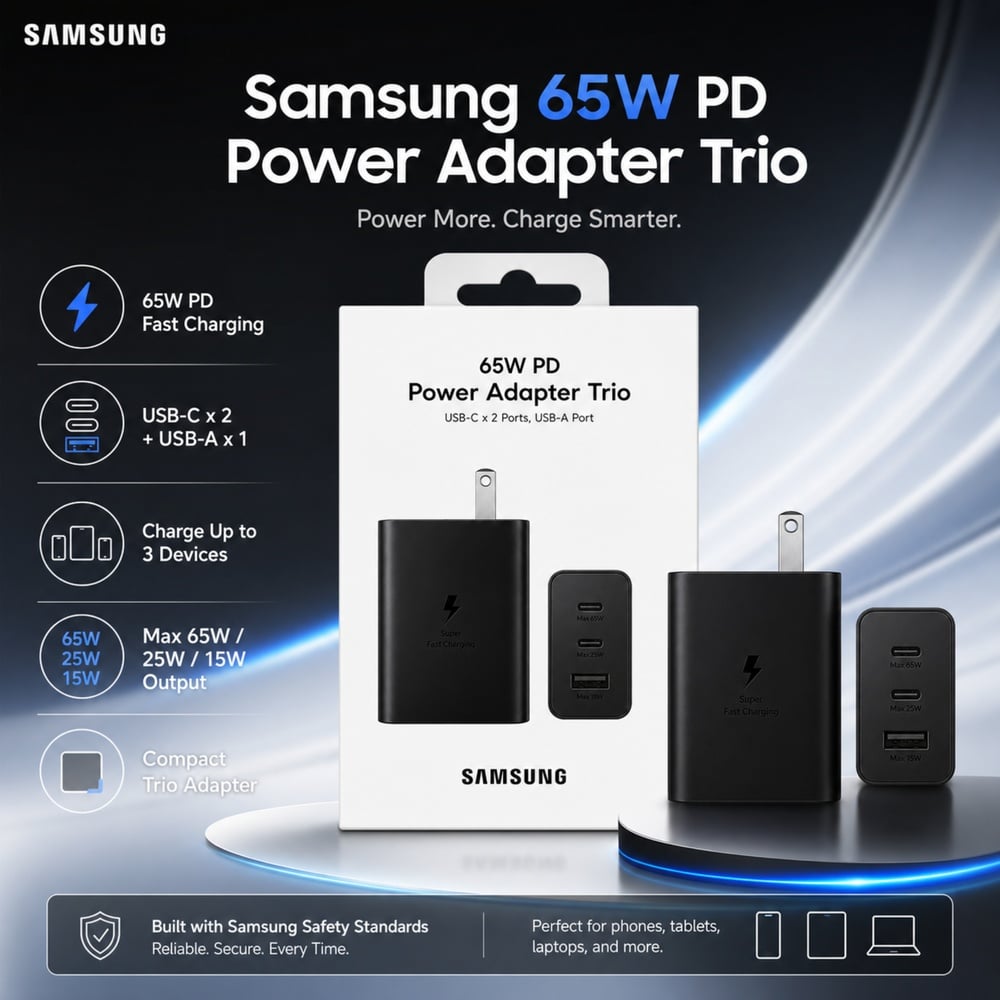 SAMSUNG 65W ADAPTER EP-T6530NBEGUS - BLACK (C1 SAMSUNG 11)