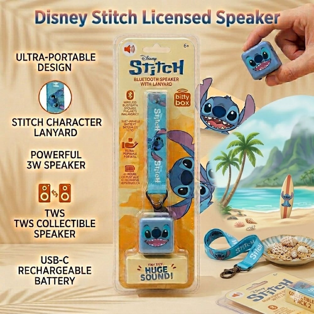 BITTYBOX LANYARD SPEAKER LICENSED - STITCH (D0 BITTY B)