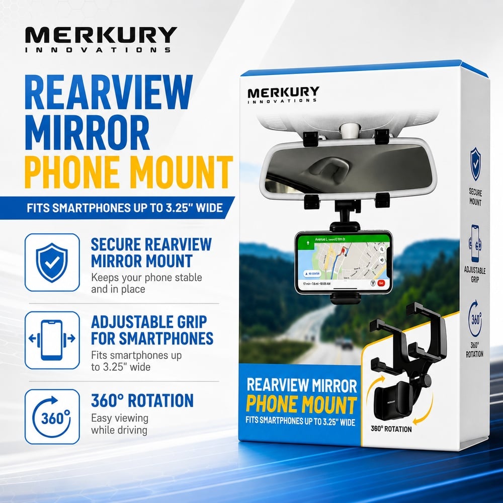 MERKURY REARVIEW PHONE MOUNT (B16)