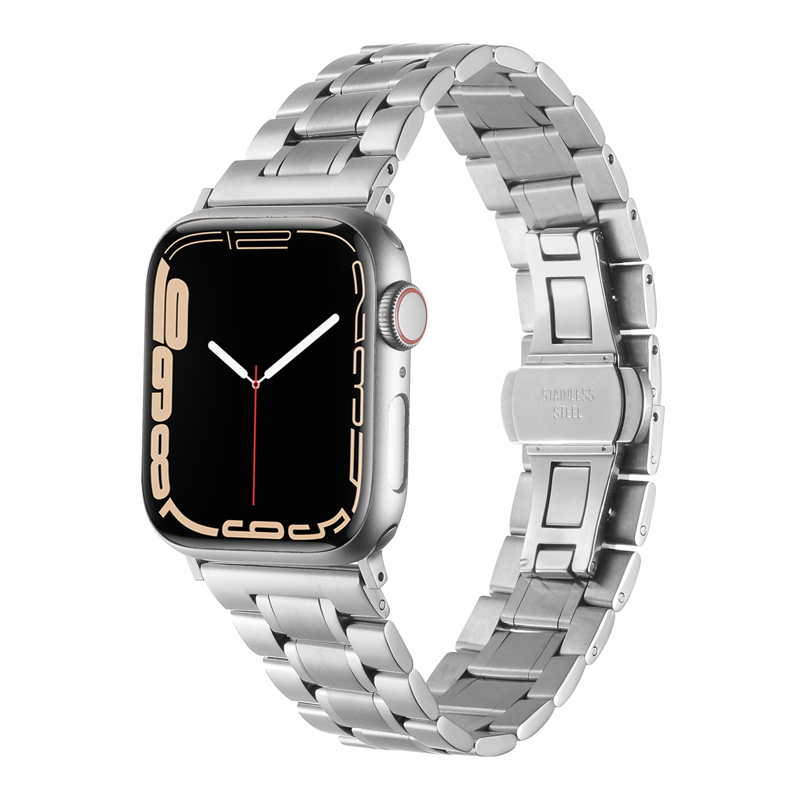 For Apple Watch Size Ultra 49/42/44/45mm Executive Metal Watch Band - Silver