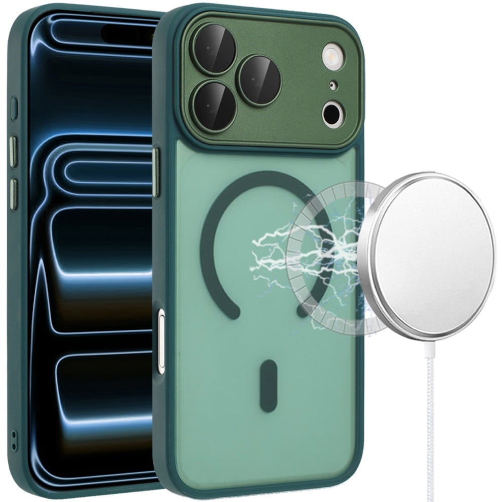 For Samsung Galaxy A27 Matte Frosted Magnetic Hybrid Case with Covered Camera Protection - Midnight